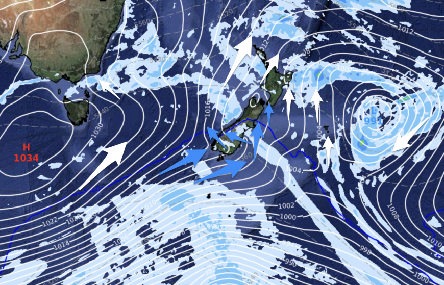 Giant high pressure zone finally lifts anchor