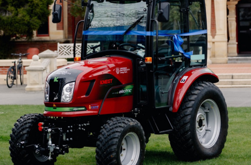 Lincoln takes delivery of electric tractor